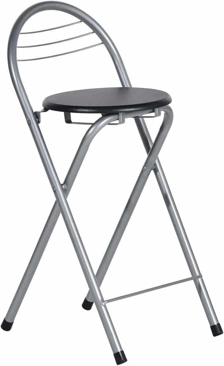 opvouwbare barkruk met rugleuning hoge kruk voor bar