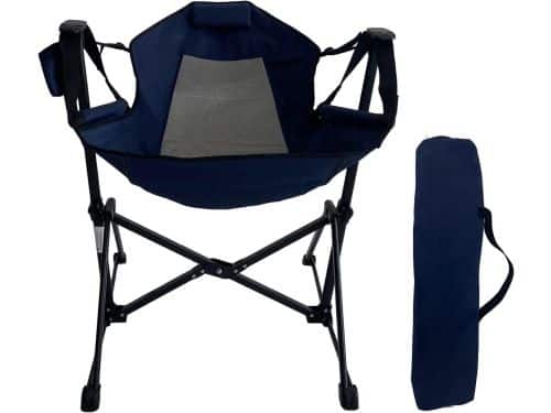 Opvouwbare Camping Hangstoel Blauw - Verstelbare Schommelstoel Outdoor