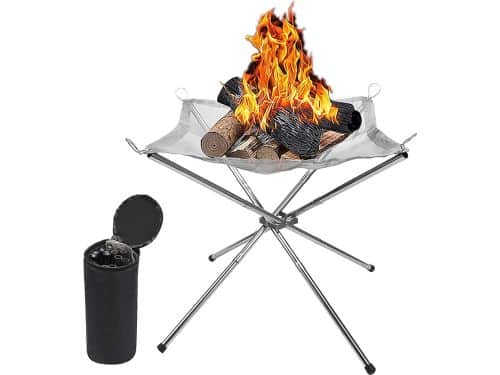 Opvouwbare Campingvuurschaal met Opbergtas - 55 cm Draagbare Haard voor