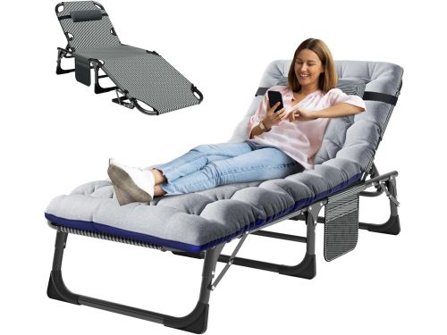 Opvouwbare Chaise Longue Tuinstoel met 5 standen - Inklapbaar Ligbed