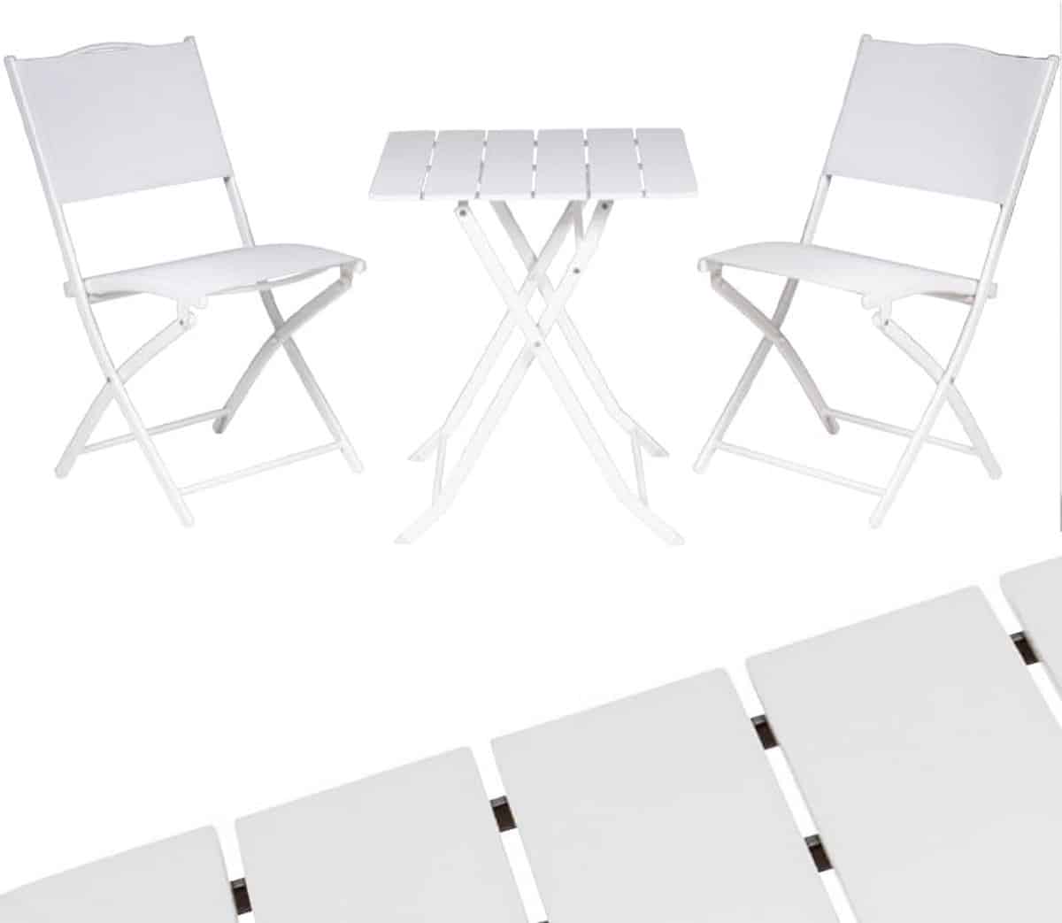 opvouwbare terrasset met 2 stoelen bistroset balkon tuin