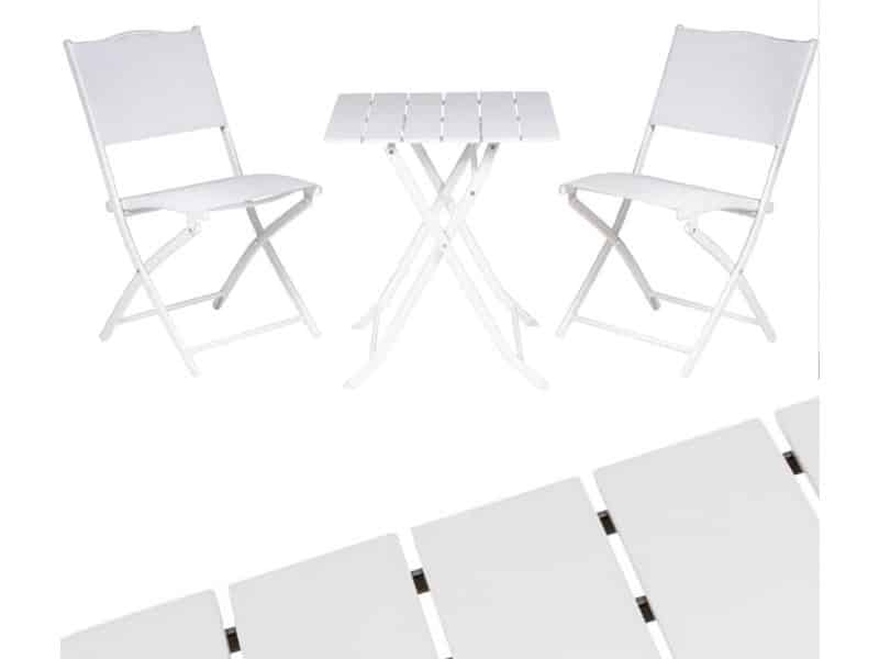 Opvouwbare Terrasset met 2 Stoelen - Bistroset Balkon Tuin