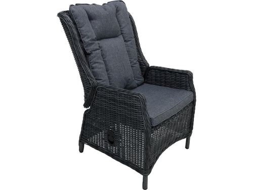 Osborn - verstelbare tuinstoel - Wicker - Antraciet - Dining