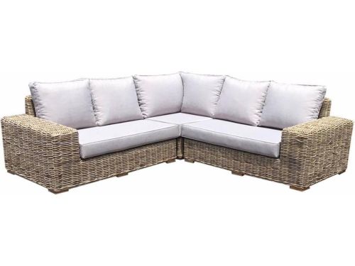 Otava hoek loungeset 3-delig naturel rotan