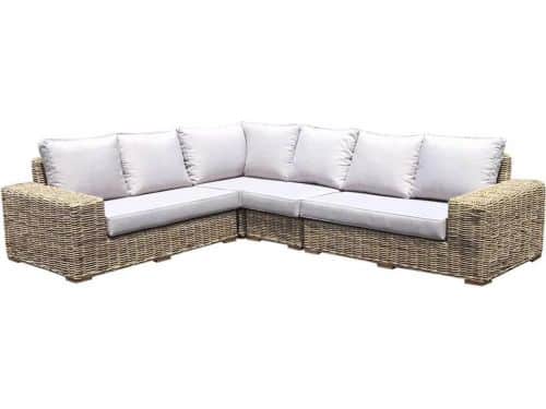 Otava hoek loungeset 4-delig naturel rotan