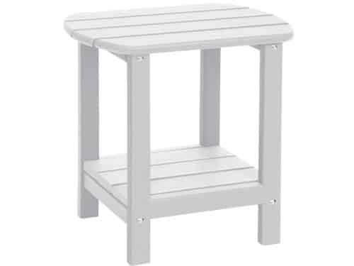 Outdoor Bijzettafel 2-laags Adirondack Tafel HDPE Weerbestendige Patio Tafel