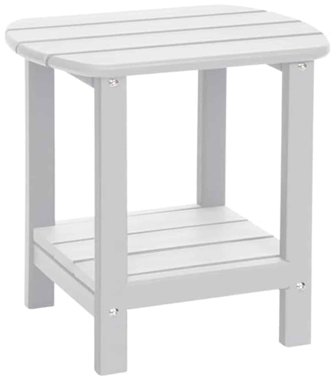 outdoor bijzettafel 2 laags adirondack tafel hdpe weerbestendige patio tafel