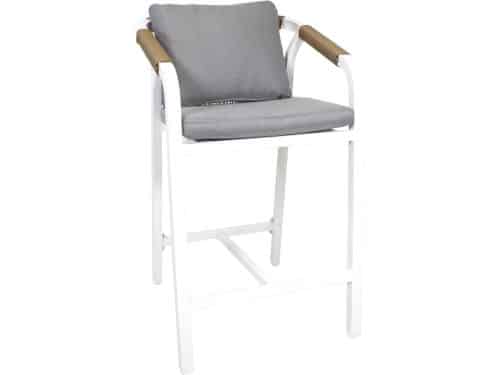 Outdoor Living - Barstoel Rimini wit set 4 stuks