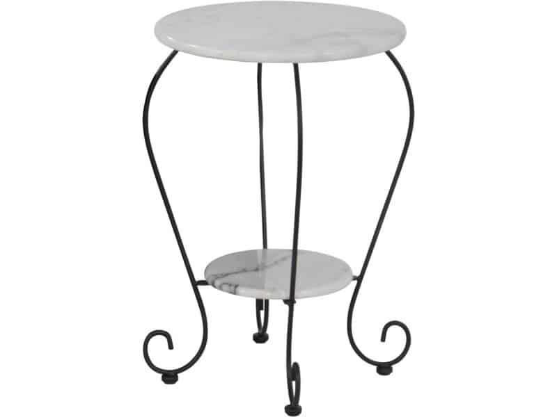 Outdoor Living - Bijzettafel marmer wit Ø25/Ø41cm