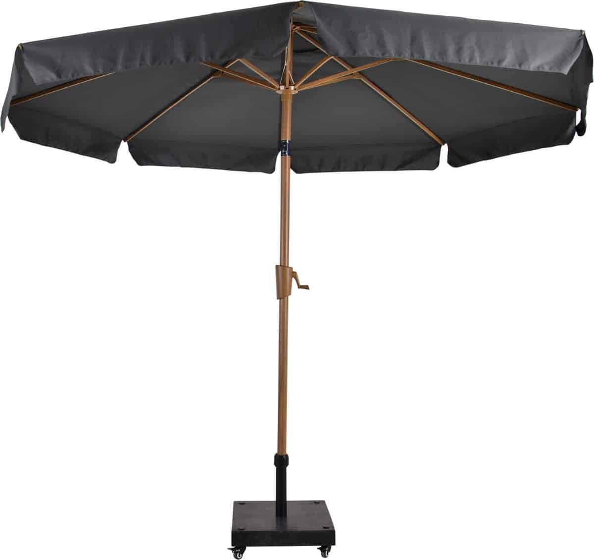 outdoor living parasol libra houtlook grijs Ø3mtr