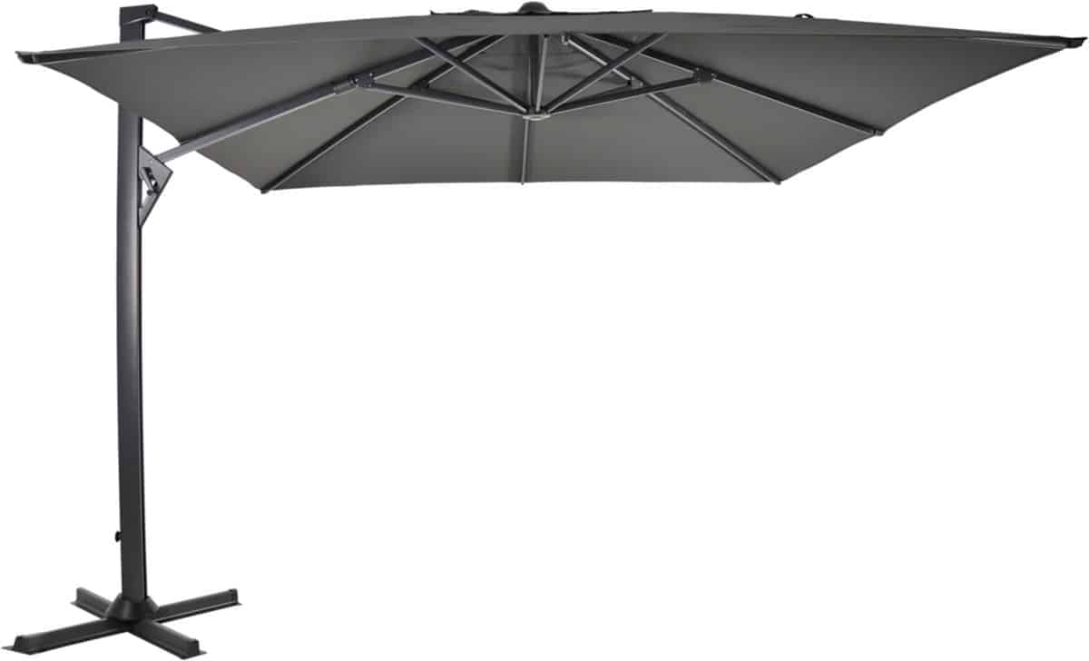 outdoor living zweefparasol taurus grijs 3x3mtr