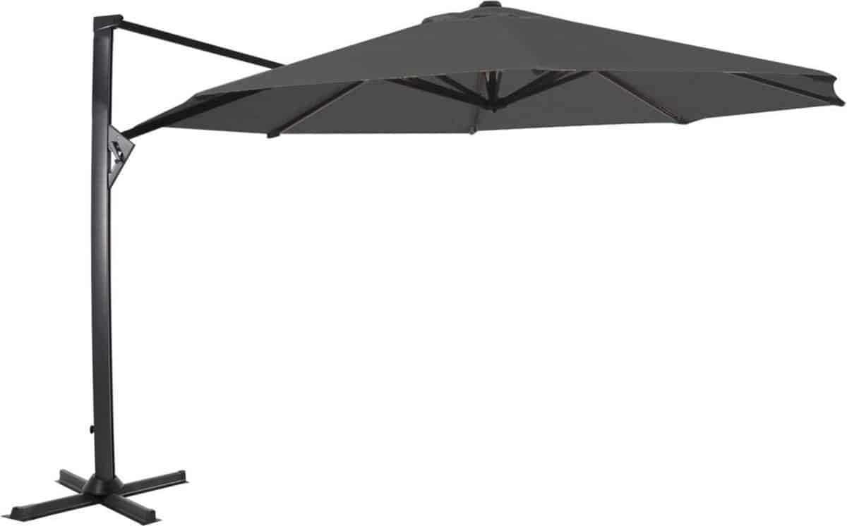 outdoor living zweefparasol taurus grijs Ø3,5mtr