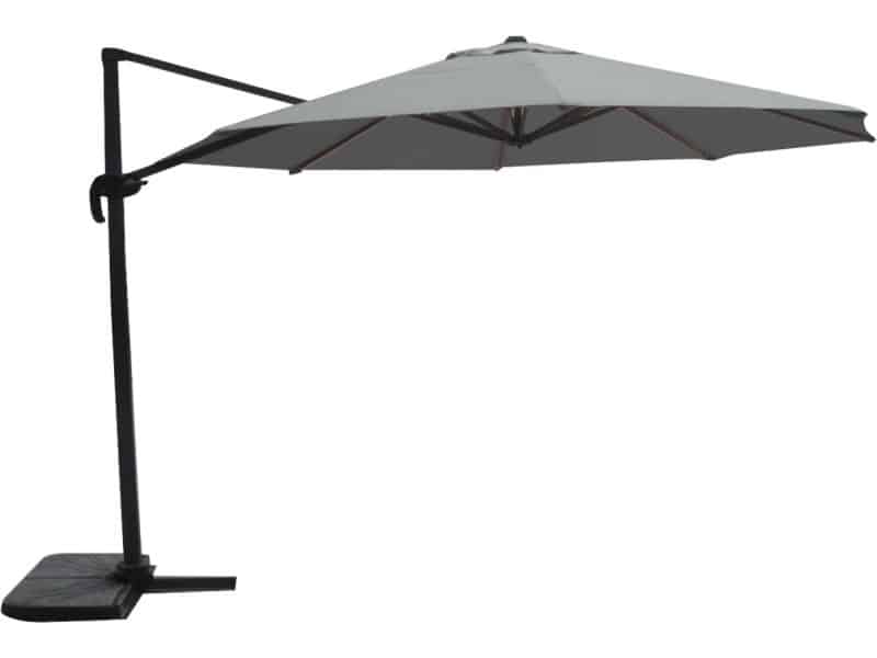 Outdoor Living - Zweefparasol Virgo grijs zonder volant Ø3,5mtr