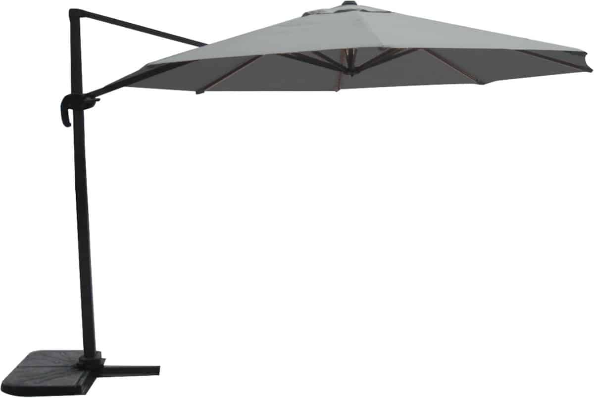outdoor living zweefparasol virgo grijs zonder volant Ø3,5mtr