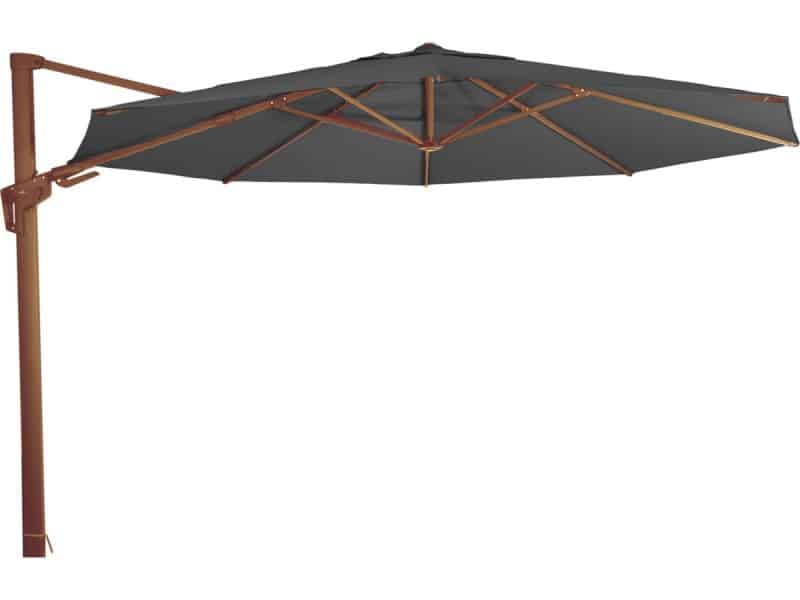 Outdoor Living - Zweefparasol VirgoFlex houtlook grijs Ø3,5mtr