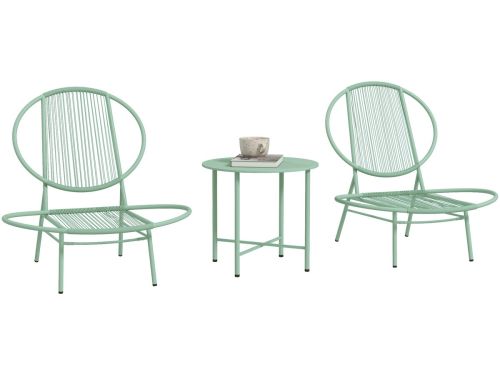 Outsunny bistroset - 3 delig - kunststof - staal