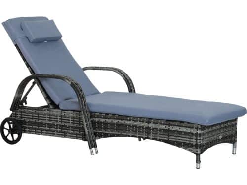 Outsunny - Ligbed - Polyrotan - Mobiel - L200 x