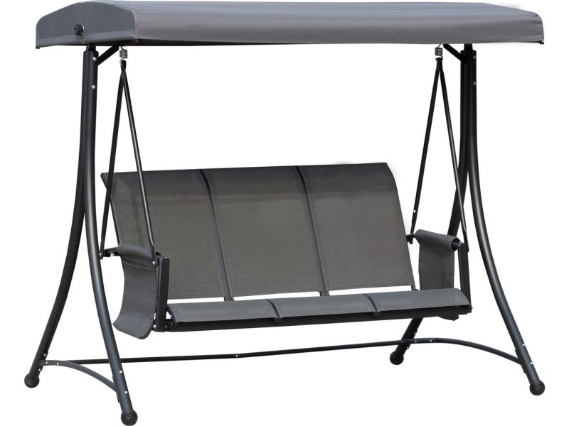 Outsunny - Schommelbank - 3-zits - met Zonnedak - 196