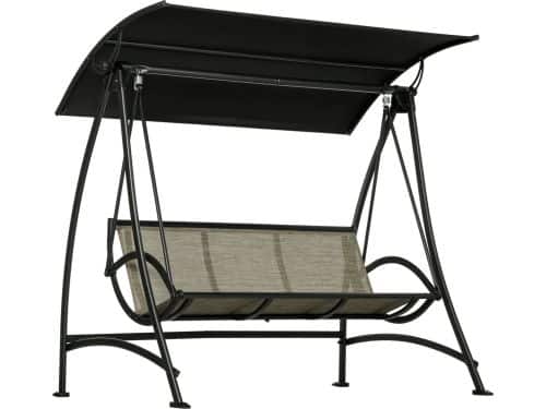 Outsunny - Schommelbank - 3-zits - UV-Bescherming - Staal