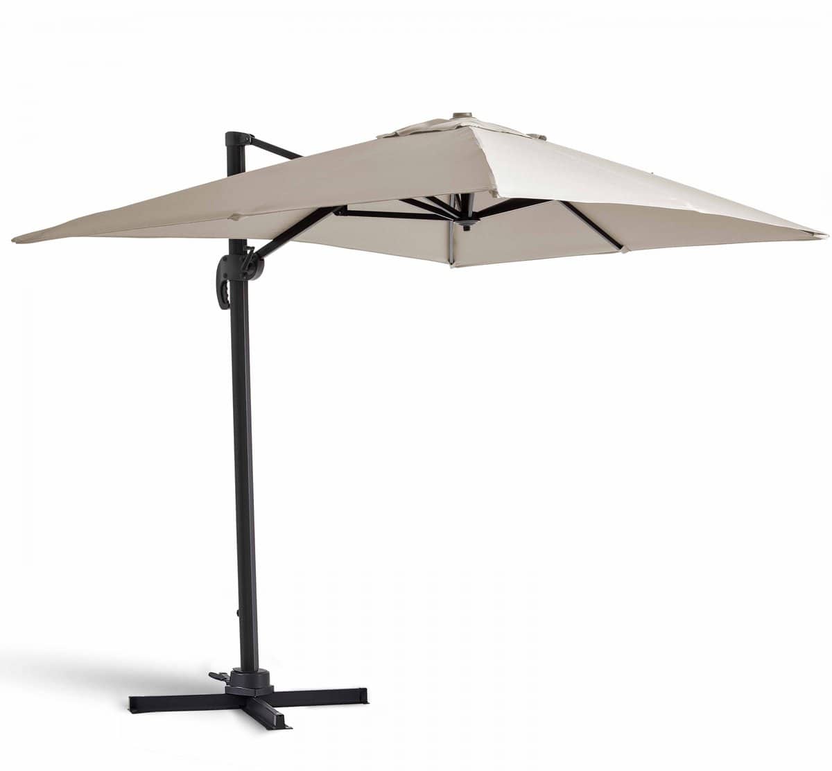 oviala draaibare cantileverparasol van 2×3 meter in ecru aluminium