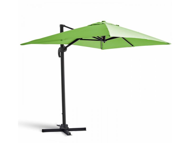 Oviala - Draaibare cantileverparasol van 2x3 meter in groen aluminium