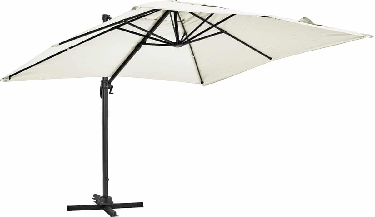 oviala draaibare cantileverparasol van 3 x 3 m in