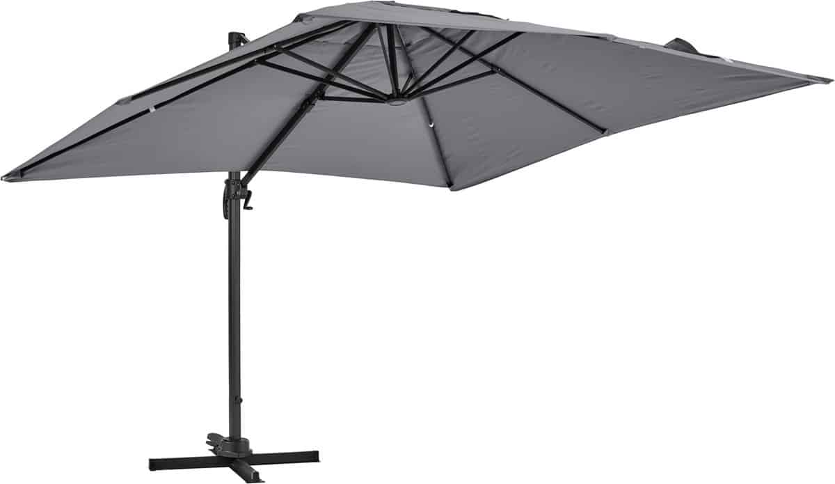 oviala draaibare cantileverparasol van 3 x 3 m in