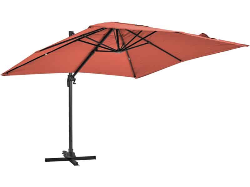 Oviala - Draaibare cantileverparasol van 3 x 3 m in