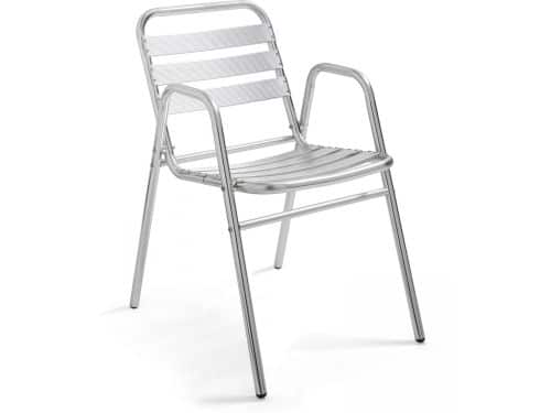 Oviala - Lichtgrijze stapelbare tuinstoel van aluminium - Nothing Hill