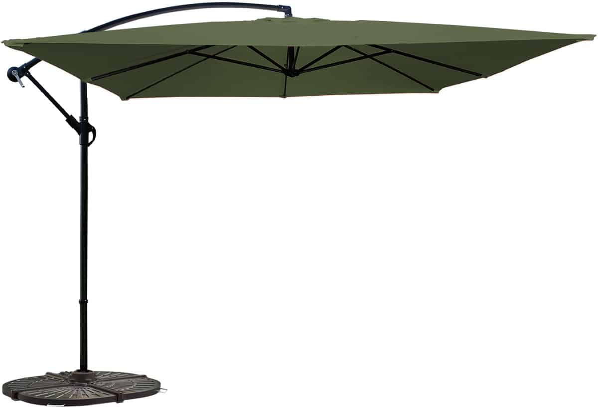 oviala vierkante zweefparasol 3 × 3 m met 4
