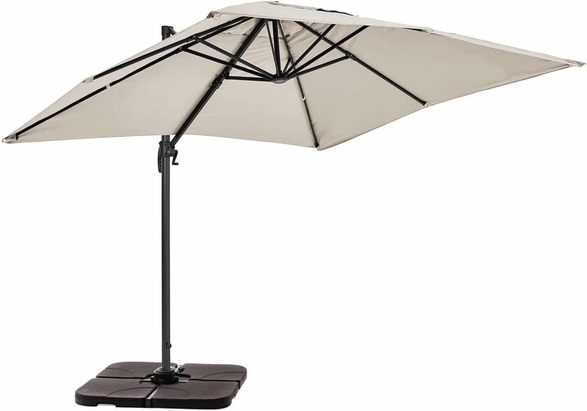 oviala zweefparasol 2x3m alu incl. 4 vulbare tegels