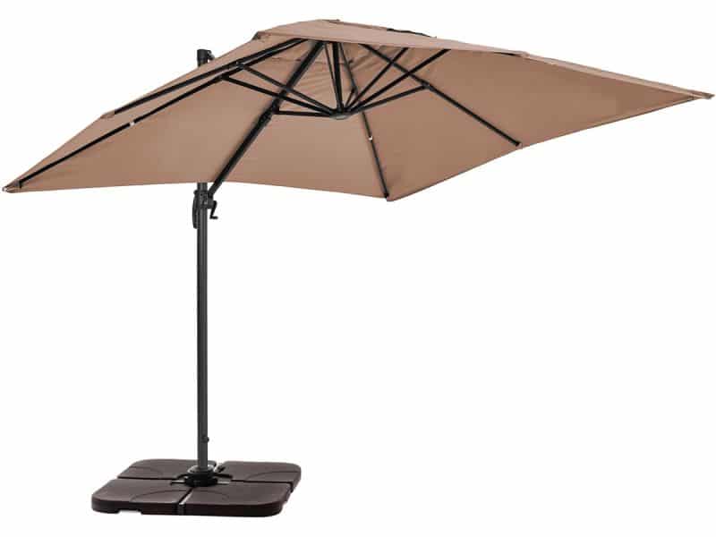 Oviala - Zweefparasol 2x3m Alu incl. 4 Vulbare Tegels