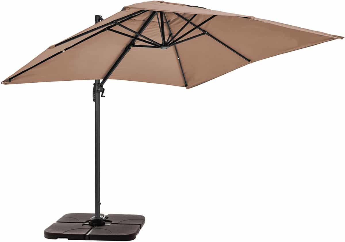 oviala zweefparasol 2x3m alu incl. 4 vulbare tegels