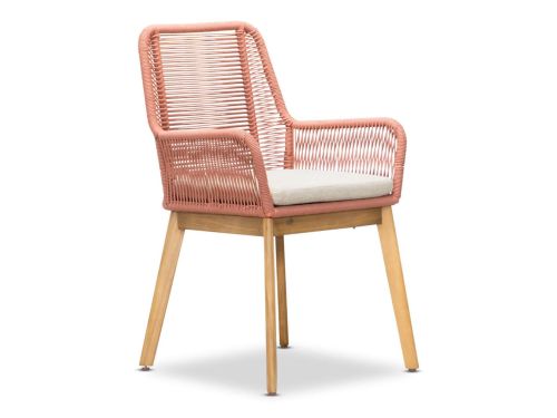 Padua dining tuinstoel | touw + hardhout | terra