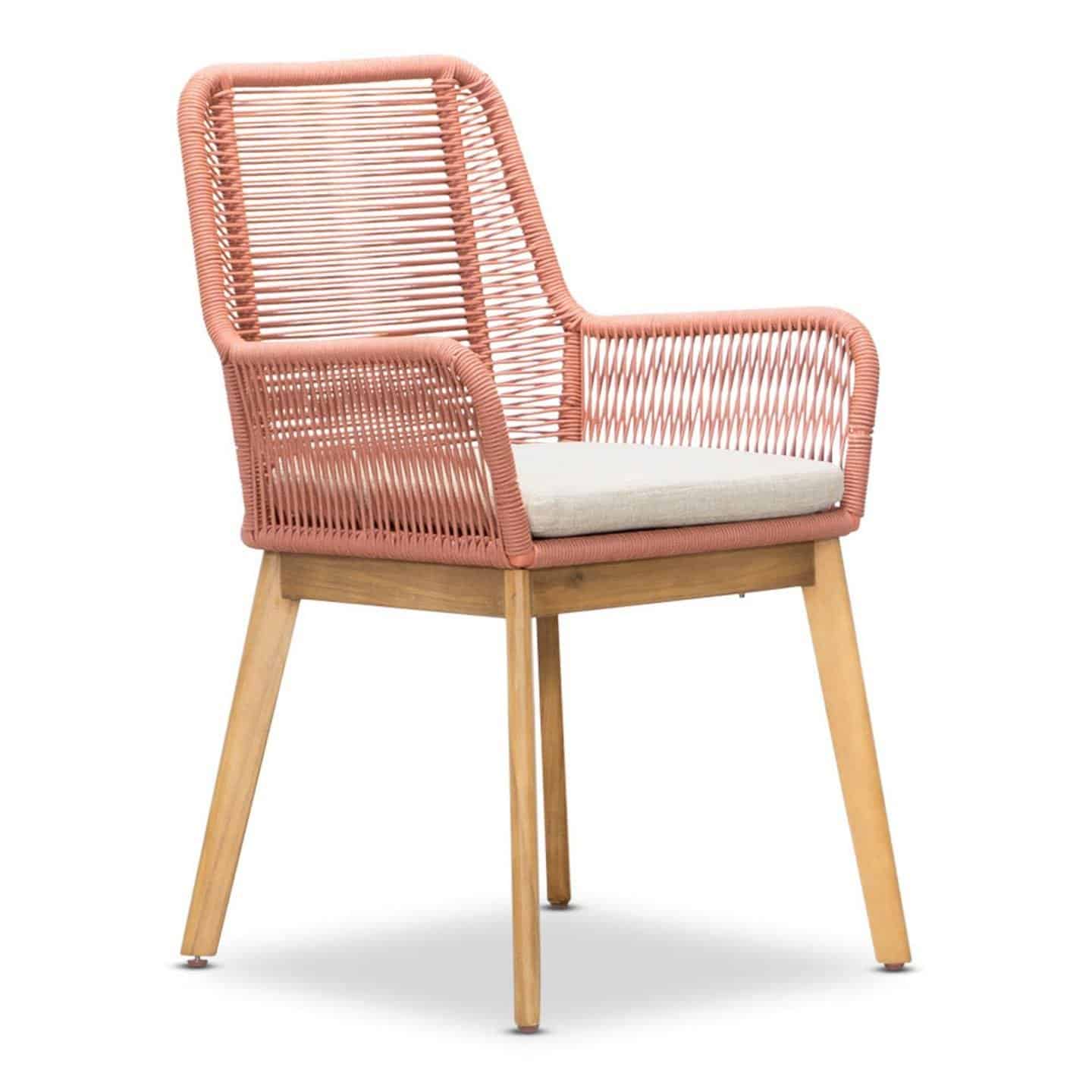 padua dining tuinstoel | touw + hardhout | terra