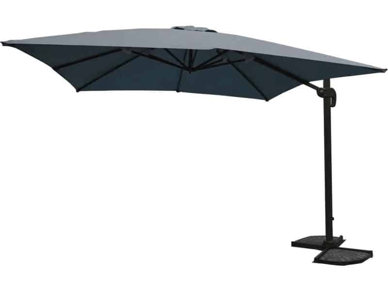 Paralux zweefparasol - 3x4m - Donkergrijs - Kantelbaar