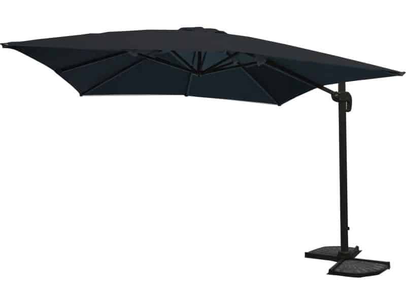 Paralux zweefparasol - 3x4m - Zwart - Kantelbaar