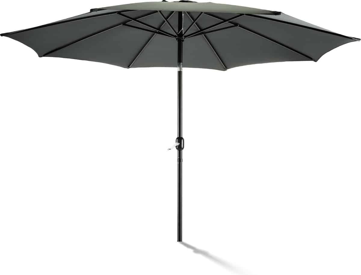 parasol 350 cm aluminium kantelbaar met beschermhoes | 8 ribben