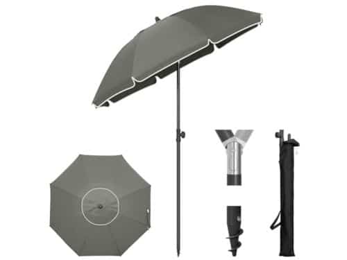 Parasol Balkon Vouwbaar Zonnebescherming UV 50+ met Parasolhoes voor Balkon