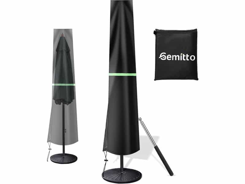 Parasol beschermhoes met staaf, parasolafdekking, 2 tot 4 m