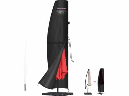 Parasol Beschermhoes met Stok - Waterdichte Parasolhoes voor Tuinparasol