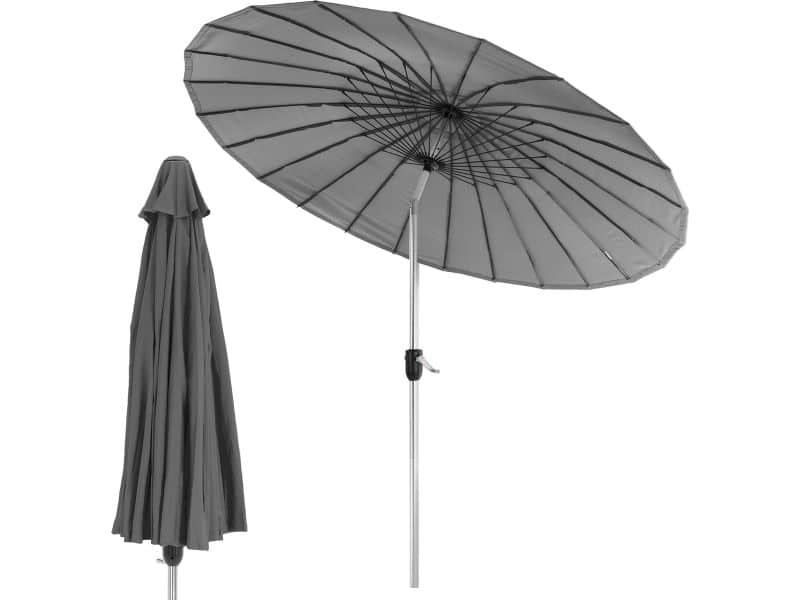 Parasol Shanghai - Kantelbaar - Ø270cm - Donker Grijs