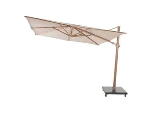 Parasol Siesta Premium 300 x 300 cm zand met houtlook frame 4SO 4SO - 4so