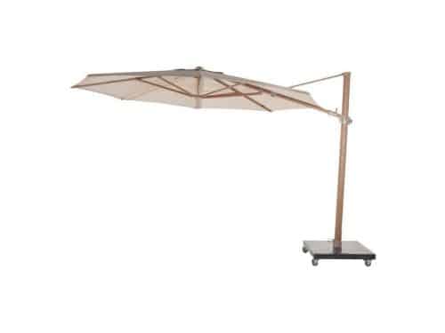 Parasol Siesta Premium 350 cm dia. zand met houtlook frame 4SO - 4so