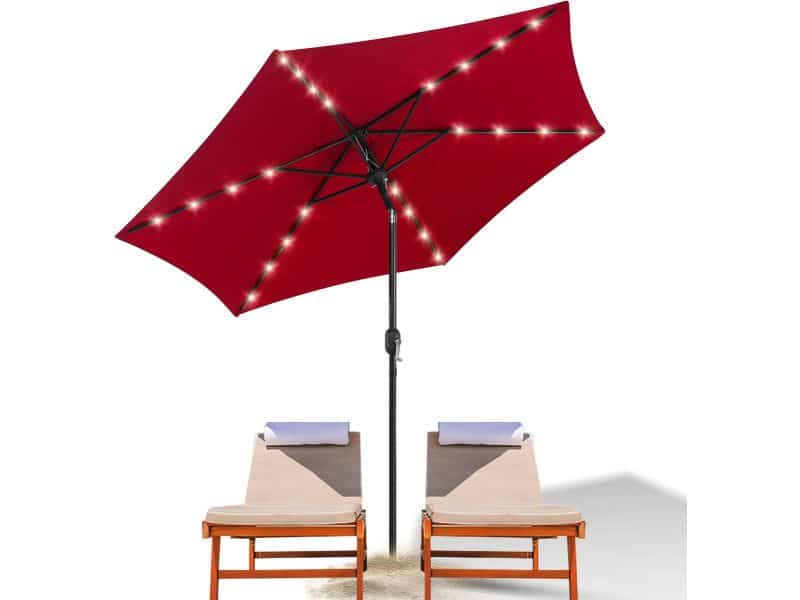 Parasol - Stokparasols - Met LED-verlichting op zonne-energie - Zonwering