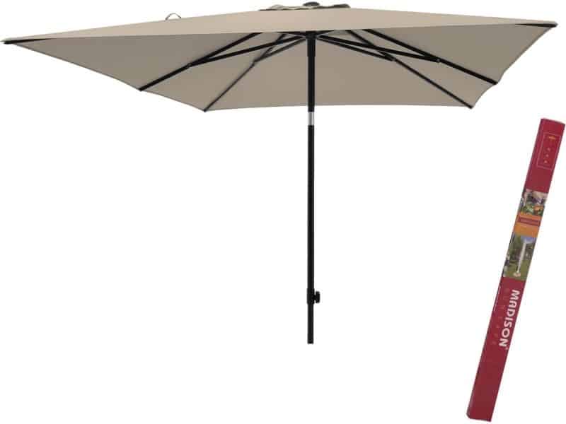 Parasol vierkant met beschermhoes ecru | Madison Moraira 230 x