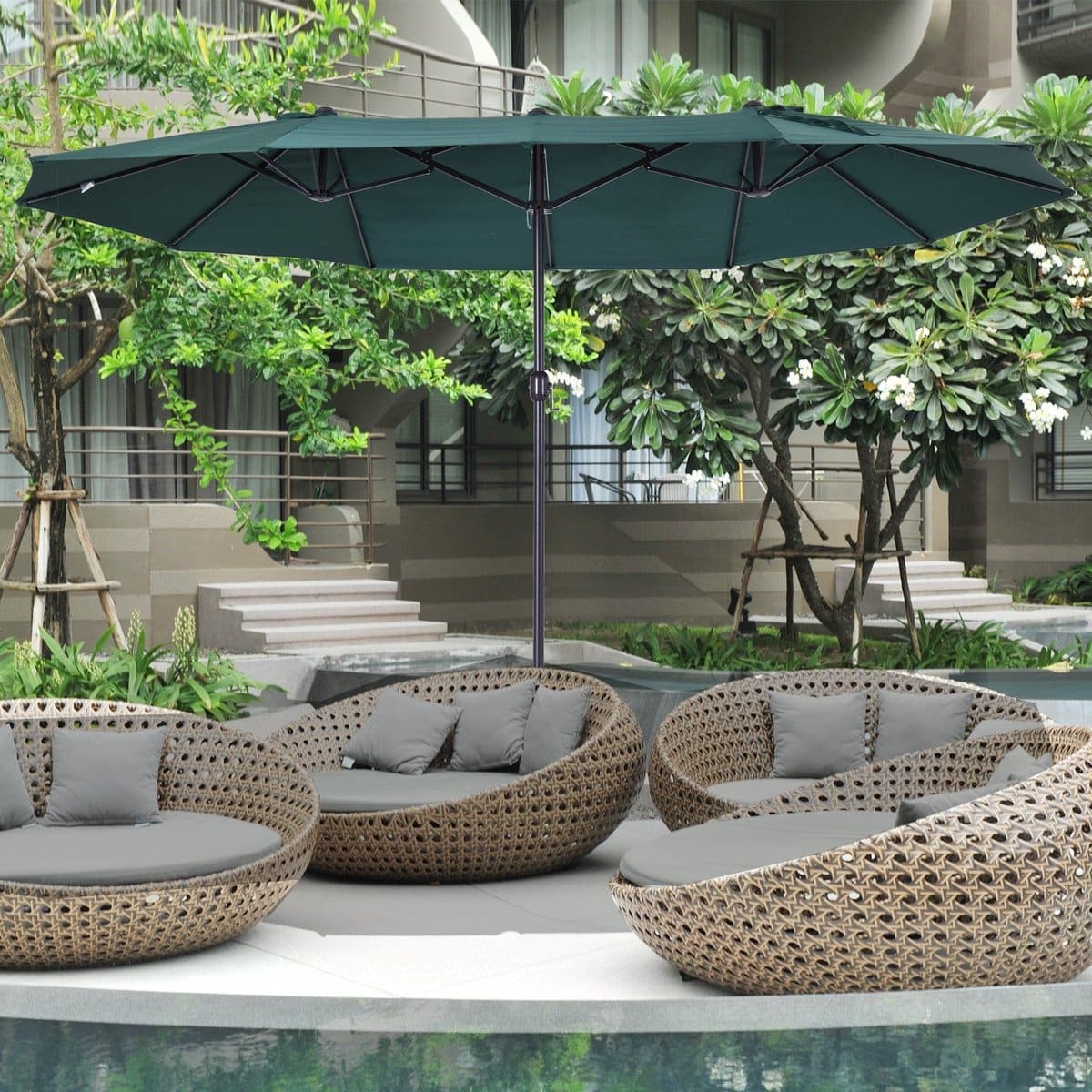 parasol zweefparasol tuinparasol terrasparasol ovaal