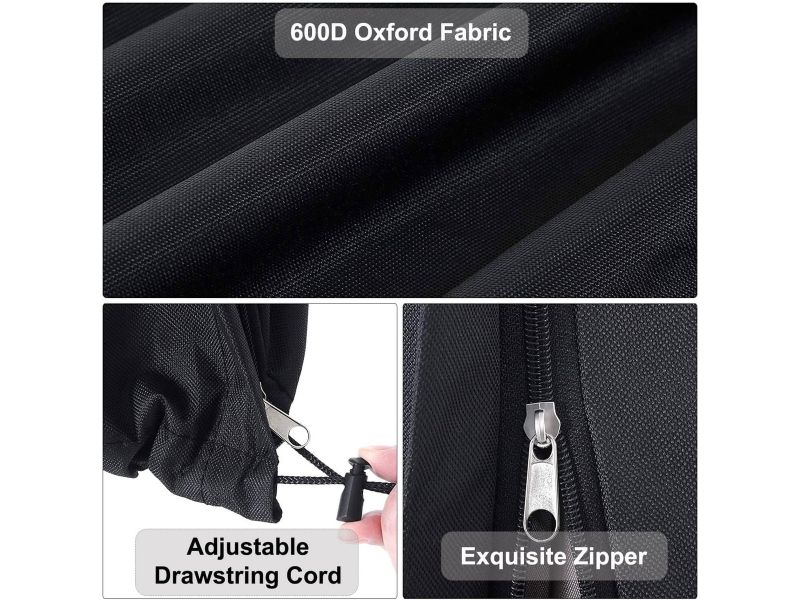 Parasolhoes, 190x25x50cm Parasolhoezen 600D Oxford-stof PVC-coating met ritssluiting Geschikt voor