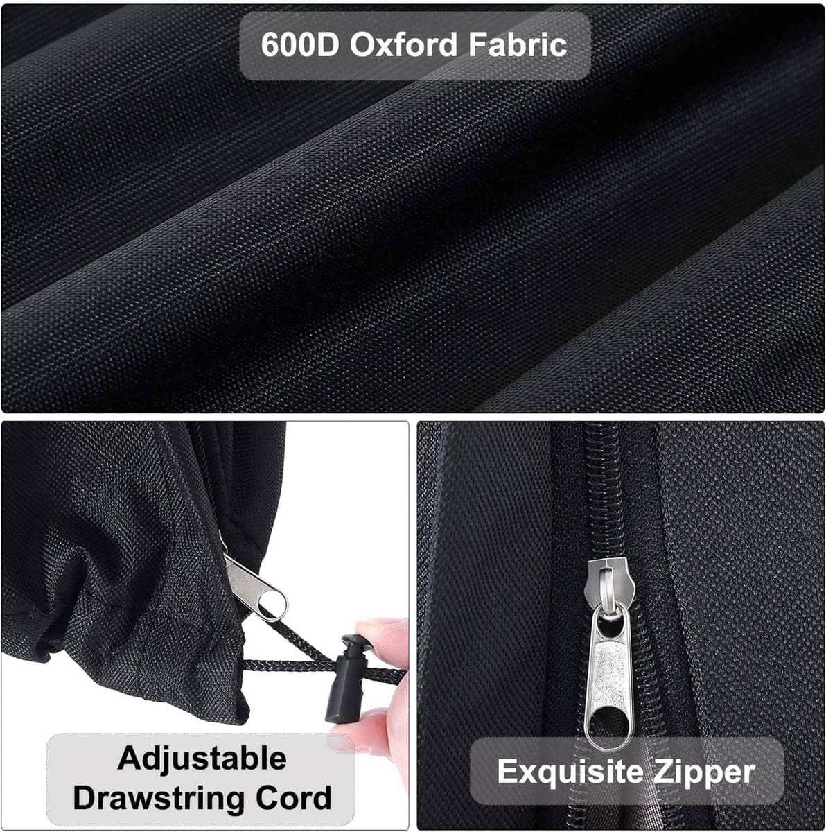 parasolhoes, 190x25x50cm parasolhoezen 600d oxford stof pvc coating met ritssluiting geschikt voor