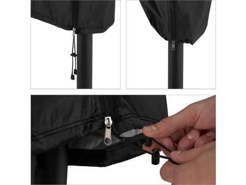 Parasolhoes 2-4 m waterdicht met rits oxfordweving zwart voor zweefparasol